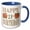 Blue/White, variant on 3drose, Pretty Shabby Chic Peach Floral and Stripes Happy 21st Birthday, 15oz Mug