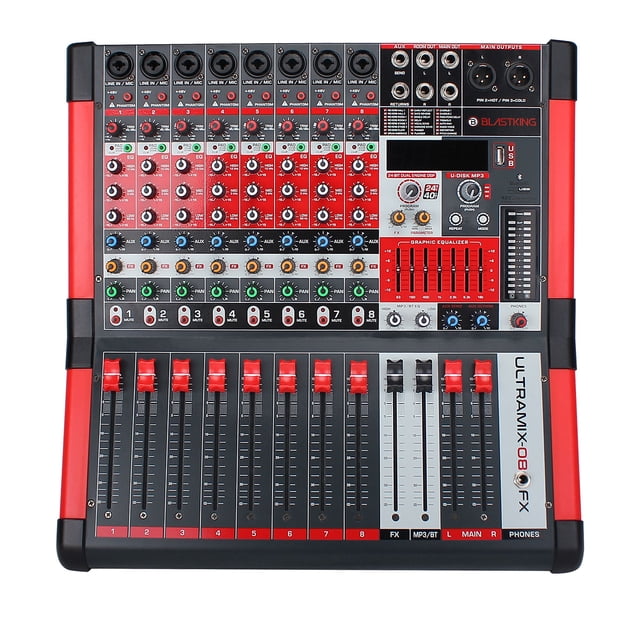 Mezcladora BLASTKING ULTRAMIX-8FX Analógica 8 Canales Estéreo