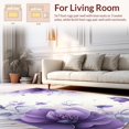 thumbnail image 2 of Flatwoven High Traffic Area Rug, Chic Lilac Floral Arrangement, Non Slip, Stain Resistant, Washable Area Rugs for Living Room, Bedroom(Purple, 4X6), 2 of 8
