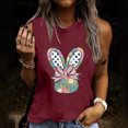 thumbnail image 2 of Pompotops Fashion Woman Causal Rounk Neck Printing Blouse Sleeveless T-Shirt Summer Tank Tops, 2 of 6