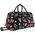 thumbnail image 2 of World Traveler Floral 21-Inch Carry-On Rolling Duffel Bag - Roses, 2 of 4