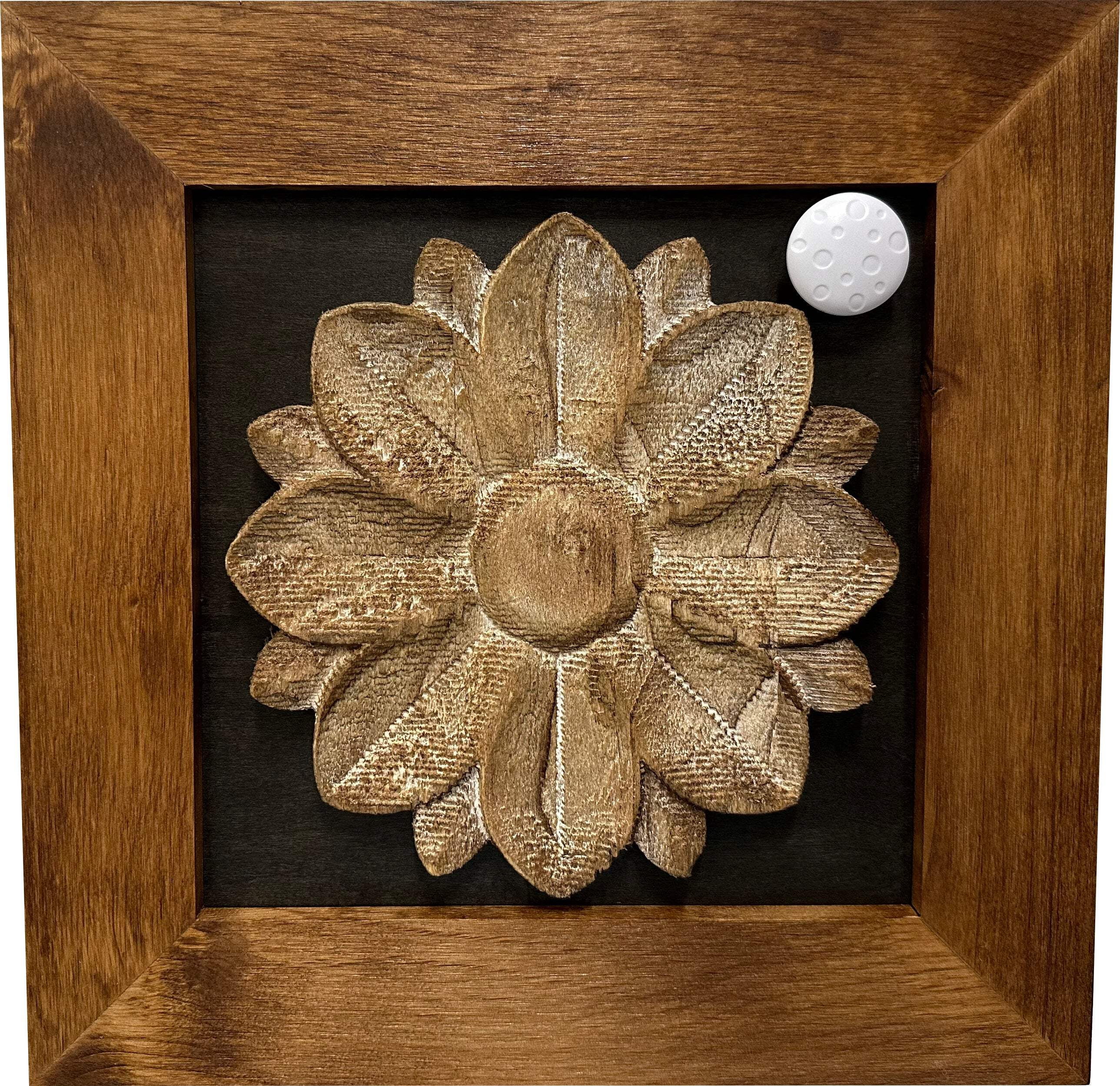 Bellewood Designs Hidden Gun Cabinet Wall Decor Distressed Flower (Black)