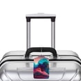 thumbnail image 5 of Pofeuu Colorful Surreal Landscape Print Luggage Tags, Privacy Cover ID Label with Stainless Steel Loop and Address Card for Travel Bag Suitcase-4 PCS, 5 of 5