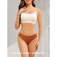 thumbnail image 4 of Ropa interior sin costuras Kiqnsam para mujer No Show Hipster, paquete de 6, 4 of 6