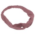 thumbnail image 6 of Unique Bargains 1 Pc Stripes Elastic Cross Headwrap for Women Pink, 6 of 6