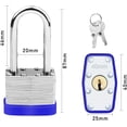 thumbnail image 3 of Cadenas avec Clés Cadenas à Longue Manille Extérieur Robuste Imperméable Cadenas à Clés Cadenas en Acier Laminé Résistant aux Intempéries, 3 of 7