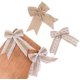 thumbnail image 4 of Estrela 10 Piezas Lazos de Arpillera Hechos a Mano Lazo Rústico Adorno de Pajarita Decoración de Boda Adorno para Manualidades Envoltura de Regalos Decoración de Fiesta en el Hogar, 4 of 5