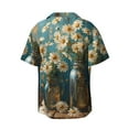 thumbnail image 7 of Picia Delicate White Daisy Jars Men's Linen Shirts Short Sleeve Cuban Beach Shirts Casual Shirts Button Down Shirt for Men Beach Summer Wedding Shirt-Small, 7 of 7