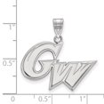 thumbnail image 2 of 14k White Gold Official Licensed Collegiate The George Washington University (GWU) Large Pendant, 2 of 3