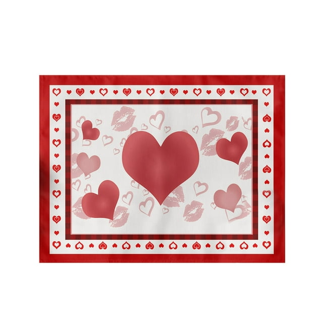 Harpily Napperons Promotionnels de Cuisine Napperons de la Saint-Valentin Napperons à Carreaux Rouges 30x45cm pour Décoration de Table Napperons Imperméables de la Saint-Valentin pour Décoration de Cuisine Intérieure Dîner