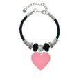 thumbnail image 2 of Delight Jewelry Acrylic 1" Pink Heart Mom Celtic Knot Leather Bead Bracelet, 7"+2" Extender, 2 of 4