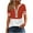 Red T-Shirts, variant on Women's Short Sleeve T Shirts Half Zipper V-Neck Tops Color Block Tees Summer Casual Loose Fit Blouses for Preppy White S