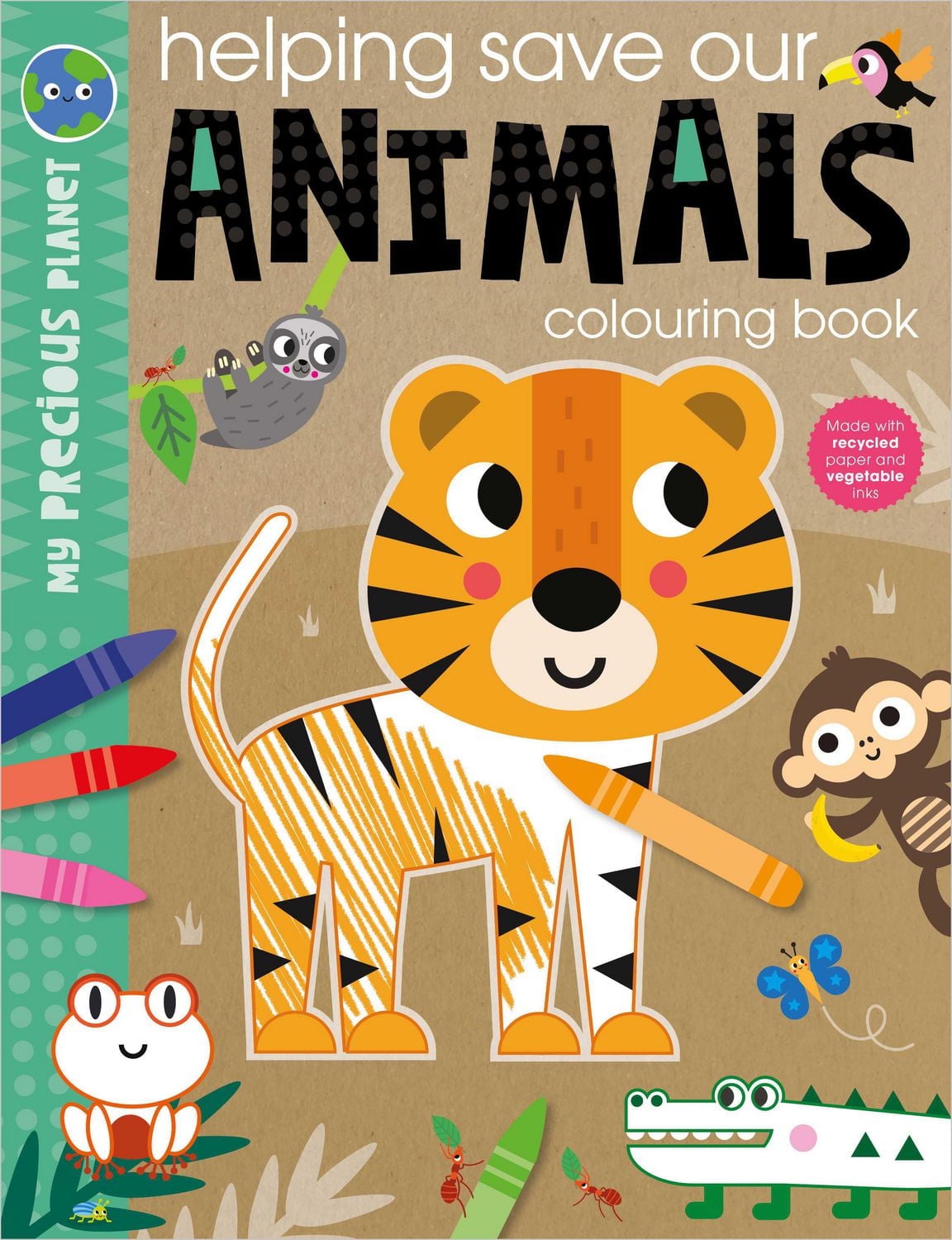 Livre de coloriage Ma précieuse planète Aider à sauver nos animaux Aider les animaux à colorier 24 pages