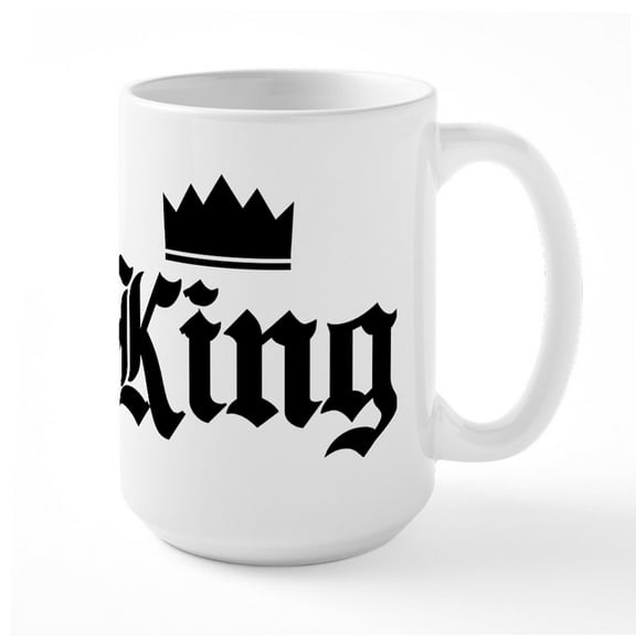 CafePress - King Large Mug - 15 oz Ceramic Large White Novelty Mug