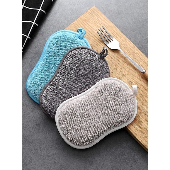 8 Pieces Of Reusable Washable, Antibacterial Kitchen Sponge Instead Of A Disposable Sponge
