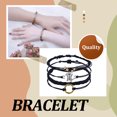 thumbnail image 3 of Youkk Rope Chain Knitted Bracelet Exquisite Long-lasting Fine Workmanship Dating Prop Wrist Band Circle Photo Unisex Type 1, 3 of 6