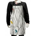 thumbnail image 1 of Nature Kids Apron, Birds Wildlife Cartoon Like Image with Tree Leaf Art Print, Boys Girls Apron Bib with Adjustable Ties for Cooking Baking Painting, Mustard Maroon, by Ambesonne, 1 of 2