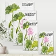 thumbnail image 4 of Designart ' Single Vintage Pink Lotus Flower With Green Leaves ' Traditional Canvas Wall Art Print, 4 of 4