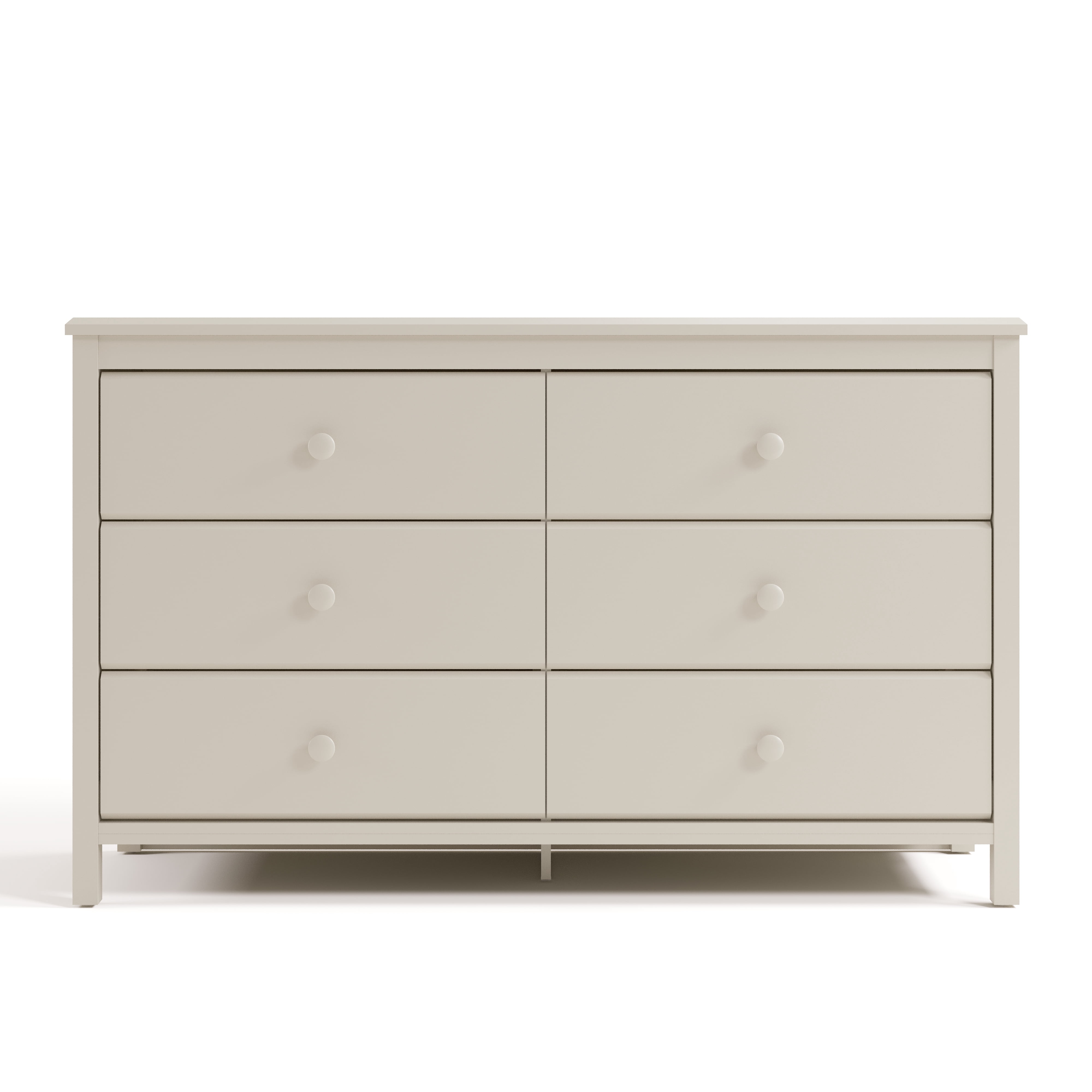 Storkcraft Alpine 6 Drawer Nursery Double Dresser, Frosted Oat