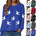 thumbnail image 6 of TOWED22 Womens Pumpkin Sweater Fall Winter Long Sleeve Halloween Sweatshirts Funny Pumpkin Witch Tunic Tops Casual Tops(Dark Gray,S), 6 of 9