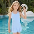 thumbnail image 2 of JAJAHO Girls Swimsuit Two Piece Tankini Sets Adjustable Spaghetti Straps Flowy Top With Shorts Bottom Summer Beachwear For Kids 5-9Y Stylish Swimwear, 2 of 7