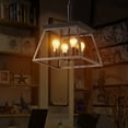 thumbnail image 4 of GymChoice 4 Light Kitchen Island Light Farmhouse Ceiling Pendant Light Fixture Rustic Chandeliers for Kitchen Island Dining Room Living Room Bedroom Foyer Entryway Bar, 4 of 6