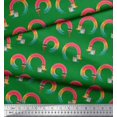 thumbnail image 2 of Soimoi Green Modal Satin Fabric Paint Brush Abstract Print Sewing Fabric Yard 42 Inch Wide, 2 of 3