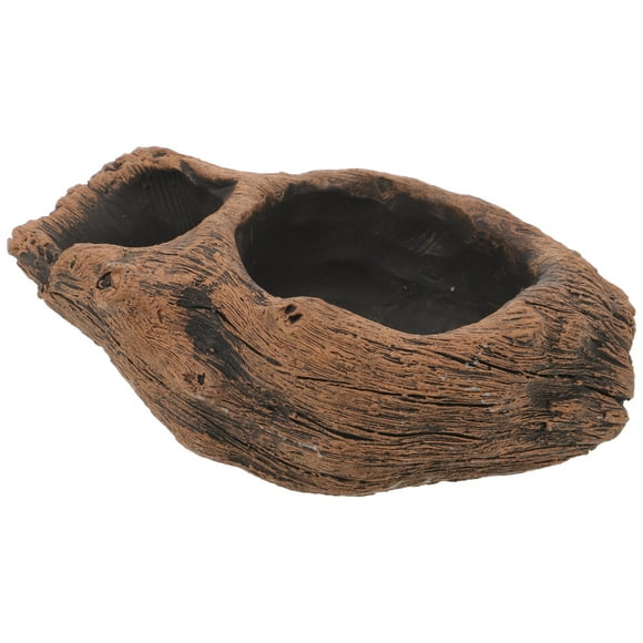 KAKOWELY orchid pot Concrete Planter Faux Wood Flowerpot Cement Flower Planter Cement Planter Cement Craft6.69"X3.94"X2.56"