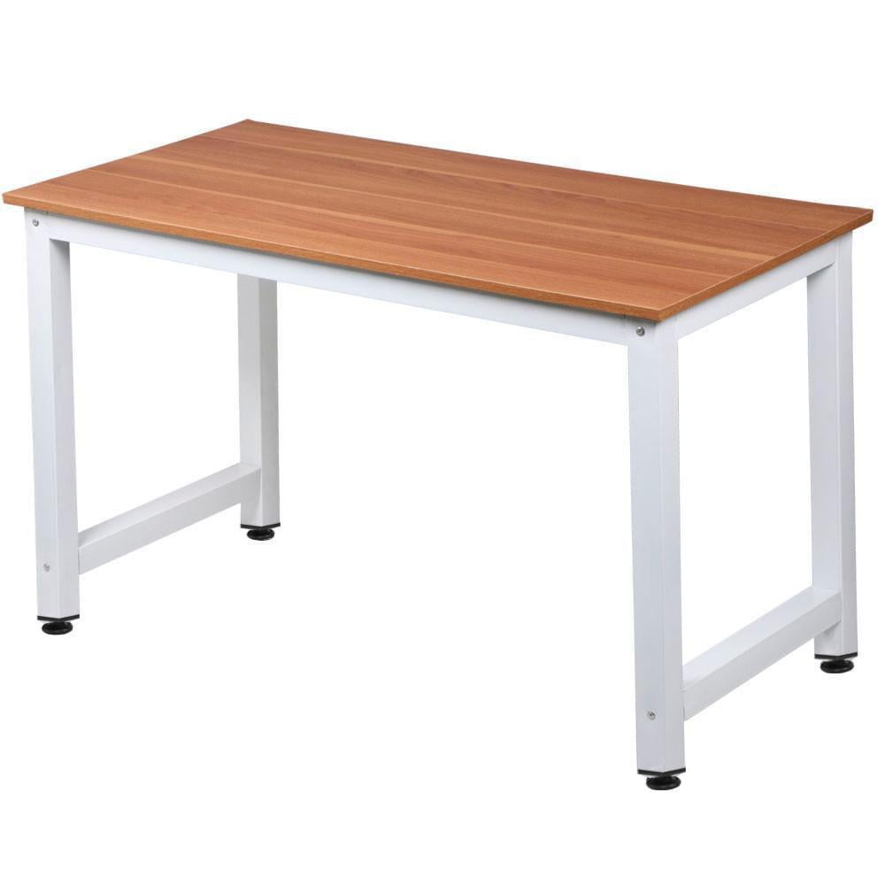 Yaheetech Modern Simple Design Home Office Desk Computer Table Wood Desktop Metal Frame Study Writing Workstation