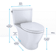 thumbnail image 2 of TOTO MS442124CEFG#12 Nexus Two-Piece Elongated 1.28 GPF Universal Height Toilet with CeFiONtect and SS124 SoftClose Seat, 2 of 5