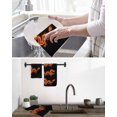 thumbnail image 5 of Dragon Flames Kitchen Dish Towels for Drying Dishes Set of 4, Orange Dragons Abstract Modern Art Waffle Weave Microfiber Hand Tea Bathroom Towels Quick Dry & Absorbent Towel 15.7x23.6, 5 of 7