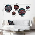 thumbnail image 4 of Designart "Red Octopus On The Ocean Floor I" Animal Octopus Metal Wall Art Set of 5 Piece, 4 of 5