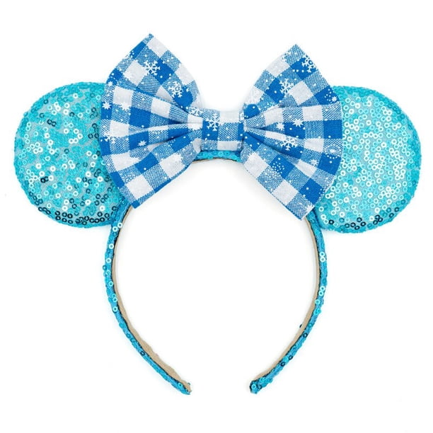 Diadema con orejas de Mickey y Minnie para mujer, decoración de fiesta temática de Disney, personaje de dibujos animados de Cosplay, diadema de fiesta para Navidad