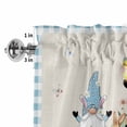 thumbnail image 4 of Easter Rod Pocket Curtain Valance, Spring Gnomes Bunny Butterfly Duck Floral Plaid Farmhouse Window Valance for Living Room, Bedroom, Kitchen 54"W x 18"L, 4 of 9