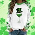 thumbnail image 2 of Funny St Patricks Day Shirt Women Four Leaf Clover Heart Print Shirts Crewneck Long Sleeve Pullover Green Party Tops St Patricks Sweatshirt, 2 of 5