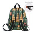 thumbnail image 5 of FORMRS School Backpack with Front Zippered Pocket 12" Student Travel Daypack, Beige Christmas Gingerbread, 5 of 6