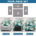 thumbnail image 6 of POLERO Green Marble Golden Texture Print Recliner Slipcover Lazyboy Recliner Chair Cover 4 Piece Stretch Couch Covers Small Reclining Cover with Pockets Furniture Protector, 6 of 7