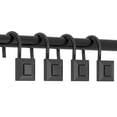 thumbnail image 2 of 12 Piece Set - Matte Black Square Button Heavy Duty Shower Curtain Hooks Rings Rustproof Metal, 2 of 3