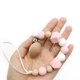 thumbnail image 3 of Clip para chupete de bebé 100% perlas de silicona sin BPA y chupete de madera de haya natural para niño y niña Xemadio LRWJ651-4, 3 of 5