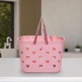 thumbnail image 6 of menolana Beach Tote Bag Storage Bag Travel Bag with Holes Love Heart Shower Organizer pink, 6 of 8