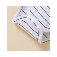 thumbnail image 6 of Franhais 2 Pieces Baby Suit Set, Striped Round Neck Short Sleeve Romper+ Solid Color Suspender Shorts for Boys, 0-24 Months, 6 of 9