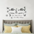 thumbnail image 6 of Mr & Mrs Cauliflower Wall Decals Wedding Sayings Wall Decor with Rose Butterfly Wall Stickers DIY Decor Art Decals, 6 of 8