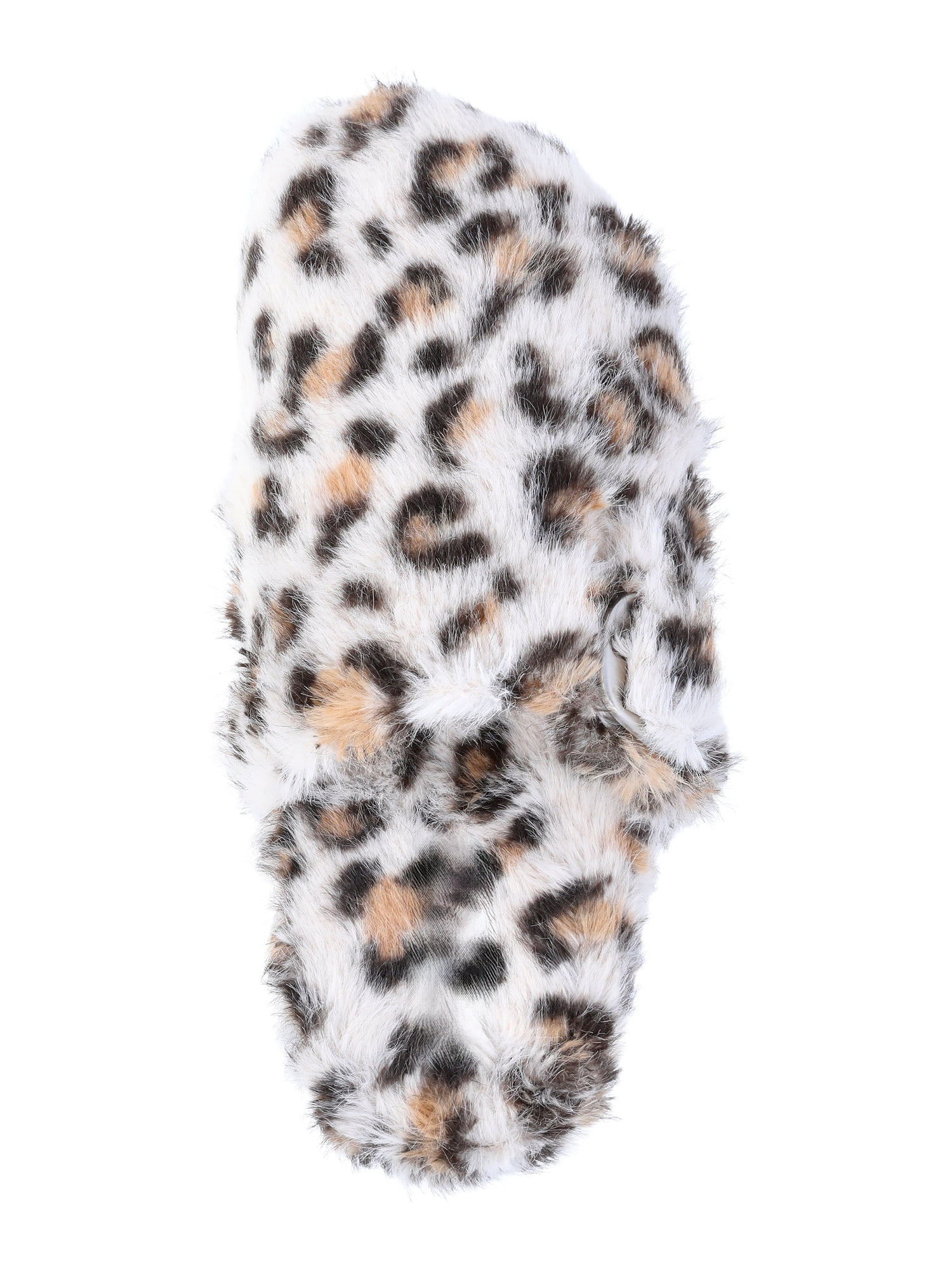No Boundaries Women's Faux Fur Buckle Clog Slippers