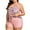 Pink, variant on Aofany Womens Tummy Control Tankini Bathing Suit 2 Piece Plus Size High Waisted Swimsuit with Boyshort Bottom Print Beach Bikini Set
