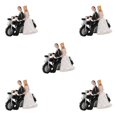 thumbnail image 2 of Ounissouiy Wedding Bride Groom Couple Motorcycle Resin Figurine Topper Cake Decoration Type2 NO2, 2 of 6