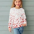thumbnail image 6 of Bnwani Valentines Long Sleeve Toddler Shirts Boys White Crew Neck Casual Cute Heart Printed Tops, 6 of 7