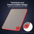thumbnail image 3 of ELEHOLD for iPad Pro 11 2022/2021/2020/2018 Slim Fit Case, Hybrid PC + TPU Raised Edges Screen & Camera Protection Anti-Drop Transparent Case Cover, Red, 3 of 7