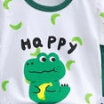 thumbnail image 4 of HCNTES Toddler Baby Boys Girls Summer Clothes Short Sleeves T-Shirt Tops + Shorts Cute Outfits Set For Kids 2t 3t 4t 5t 6t 7t Kid Shorts(C01-Green,5-6 Years), 4 of 4