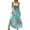 Blue summer dresses for women, variant on Wycnly Summer Dresses for Women Beach Bohemian Vintage Tie Waist Spaghetti Strap Long Sundresses 2025 Sleeveless V-Neck Floral Print Maxi Formal Dress Pink XL