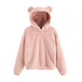 thumbnail image 3 of Sudadera con capucha de orejas de conejo de manga larga para mujer, Sudadera con capucha de felpa cálida, Tops casuales, Otoño e Invierno, 3 of 5